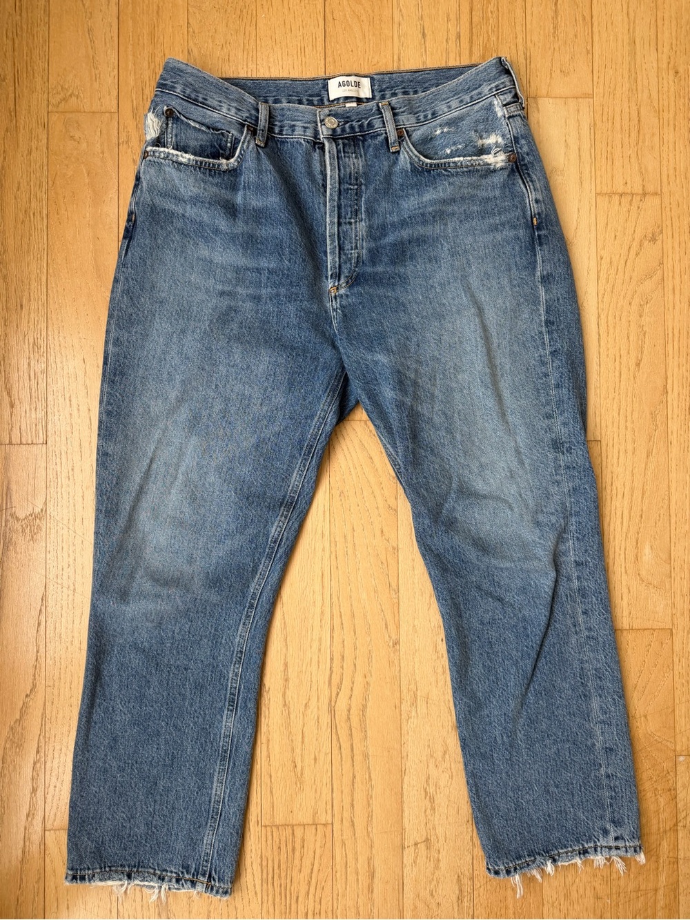 AGOLDE Riley High Rise Straight Crop; Color Frequency; Size 31 - Picture 3 of 5